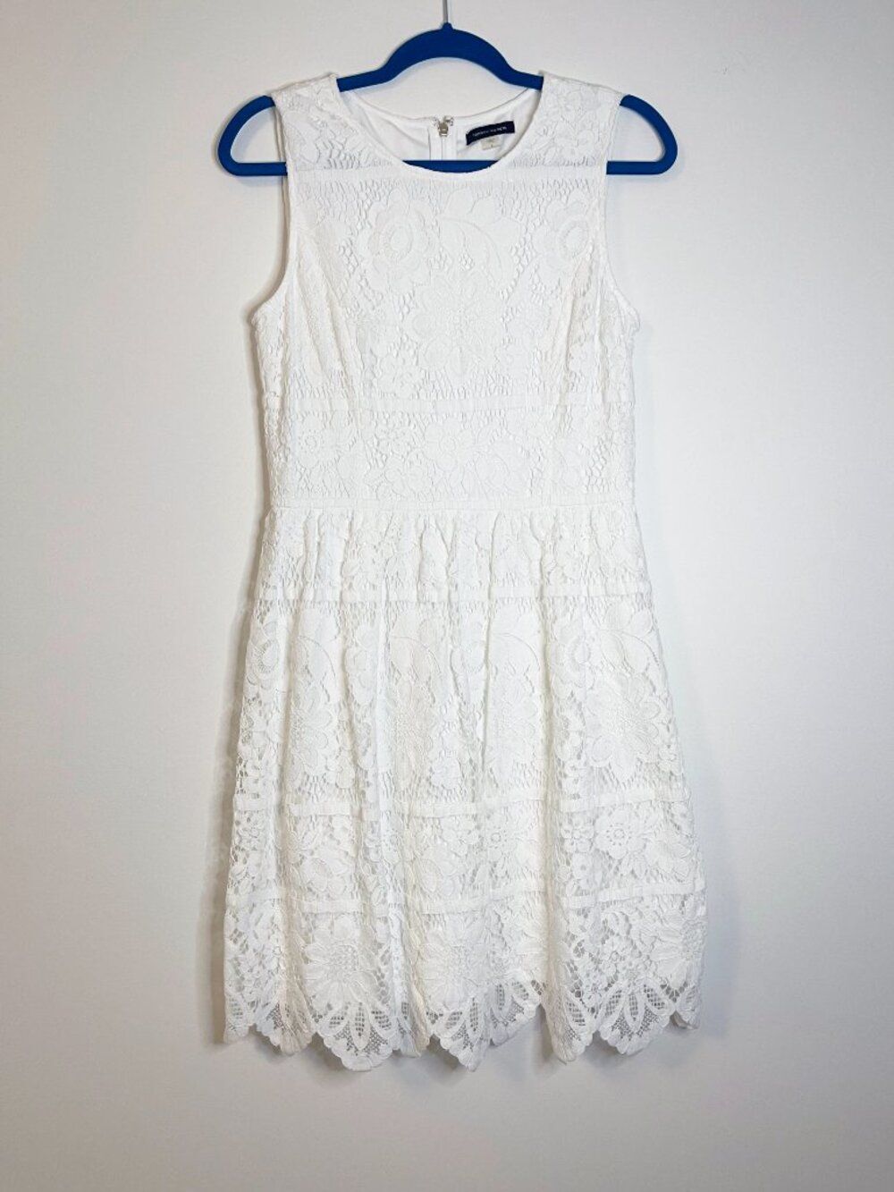 Tommy Hilfiger White Lace Dress Women’s Size 8 Floral Eyelet Bridal LWD